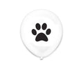 25 Black Paw Print Balloons