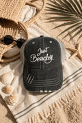Just Beachy Embroidered Trucker Hat Local