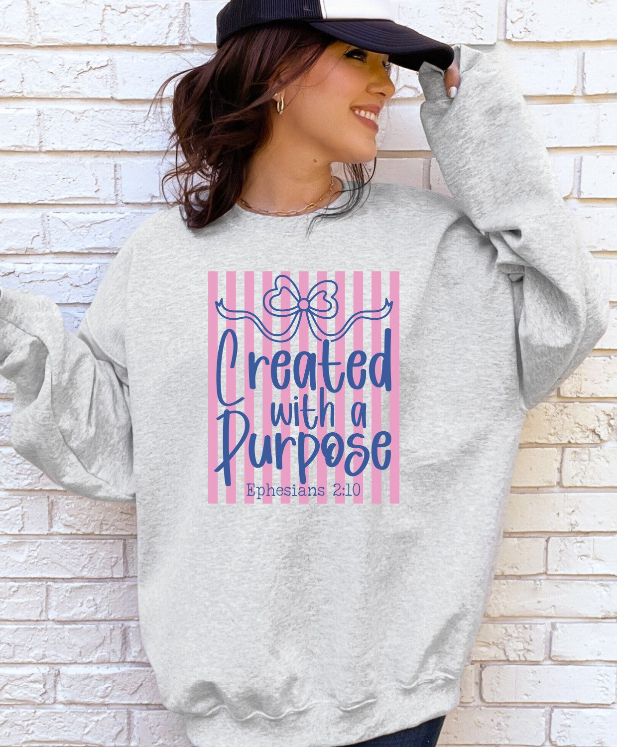 Created with Purpose Graphic Crewneck Sweatshirt
