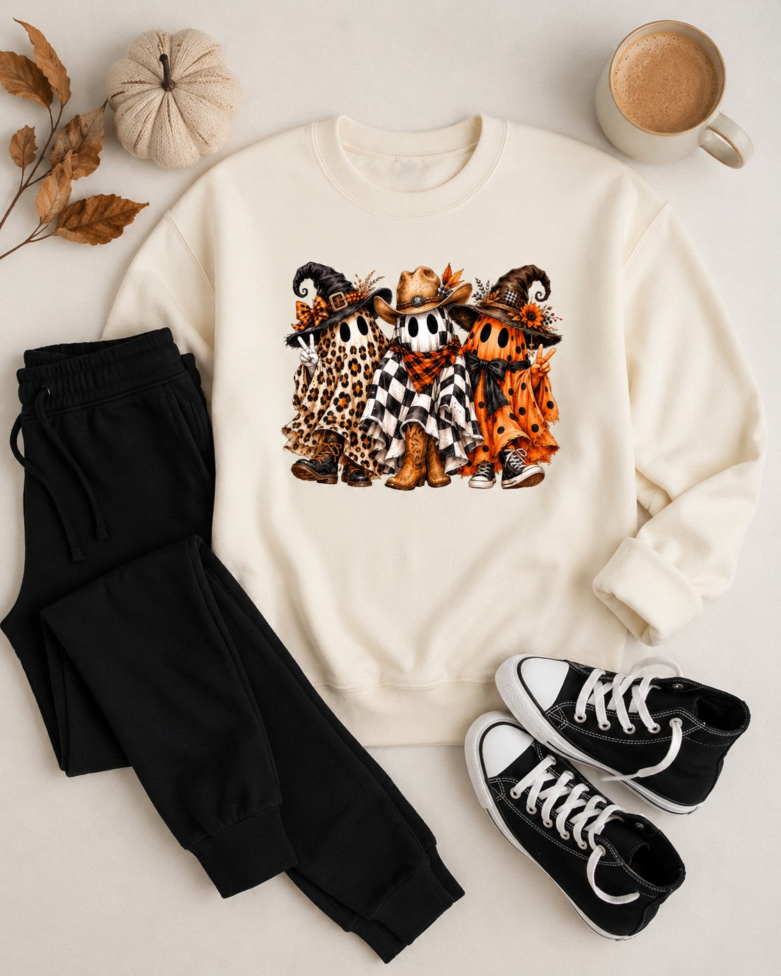 Western Ghost Graphic Crewneck Sweatshirt
