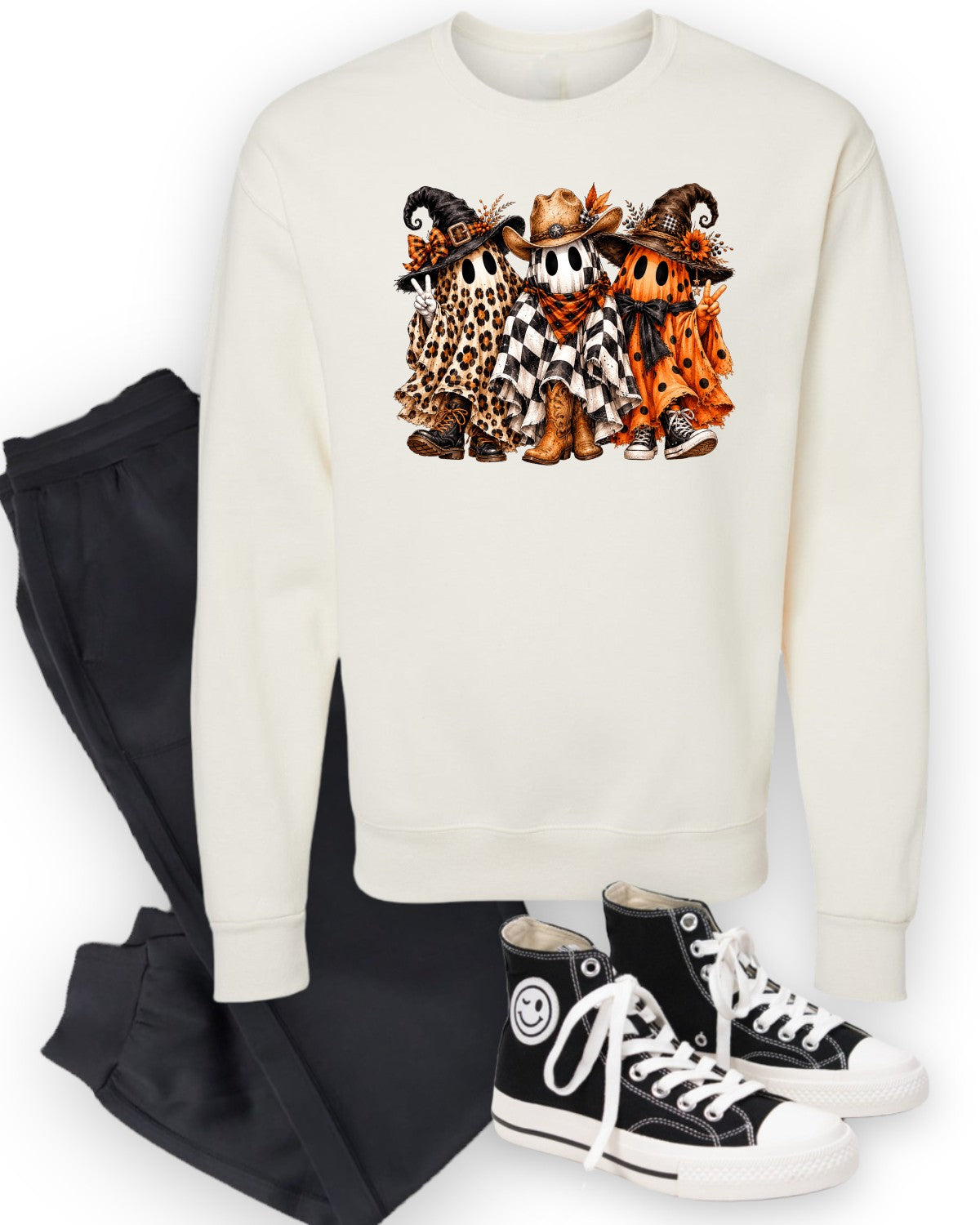 Western Ghost Graphic Crewneck Sweatshirt