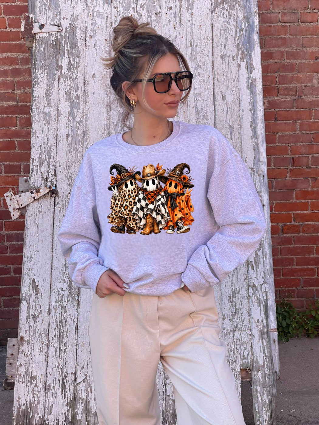 Western Ghost Graphic Crewneck Sweatshirt