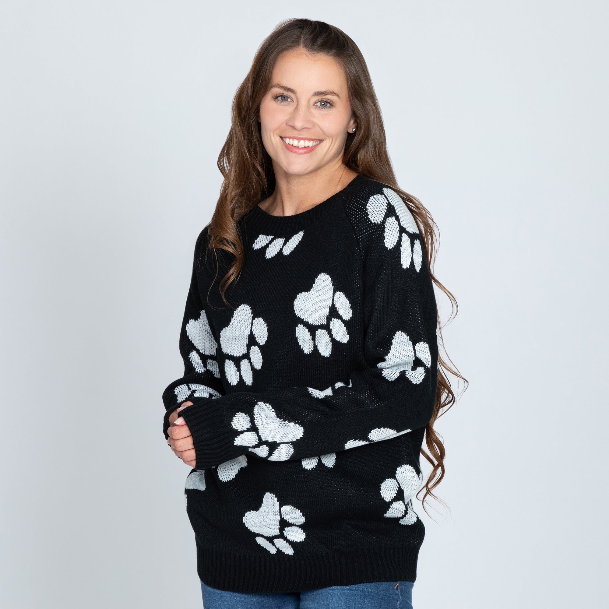 Cozy in Paws Knit Sweater