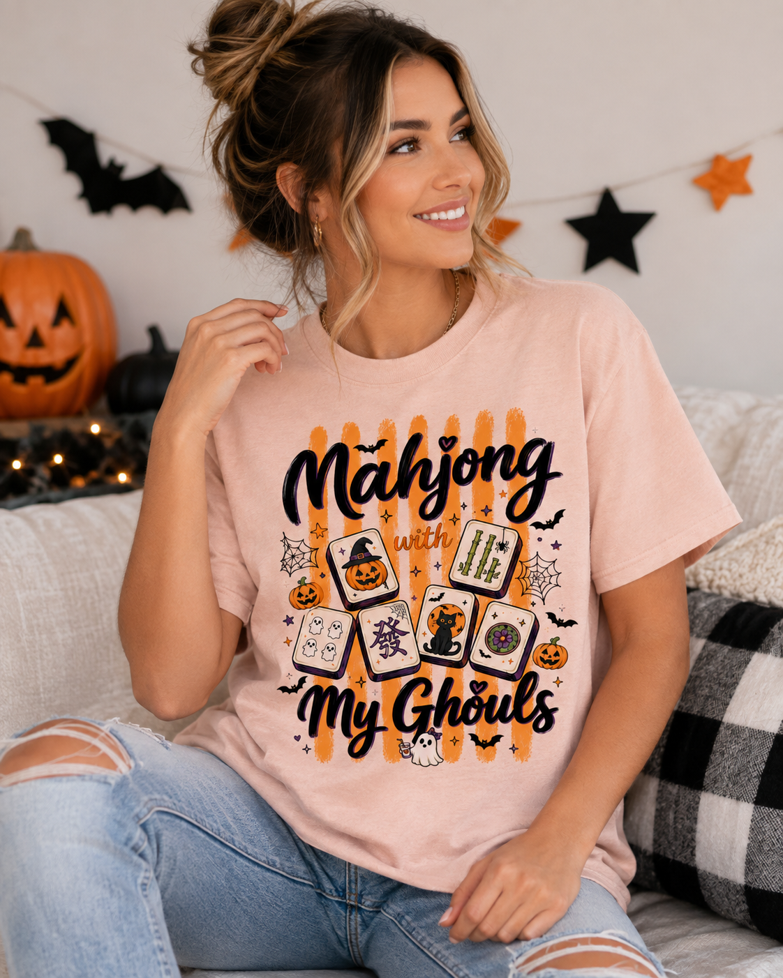 Mahjong my Ghouls Bella Canvas Graphic tee