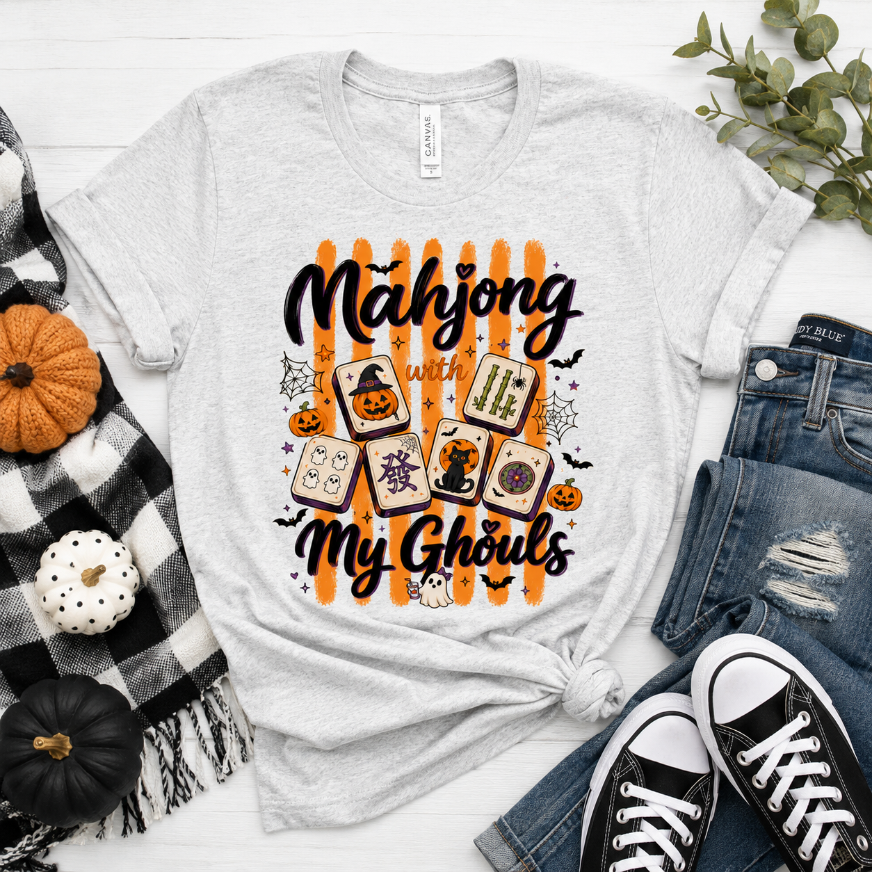 Mahjong my Ghouls Bella Canvas Graphic tee