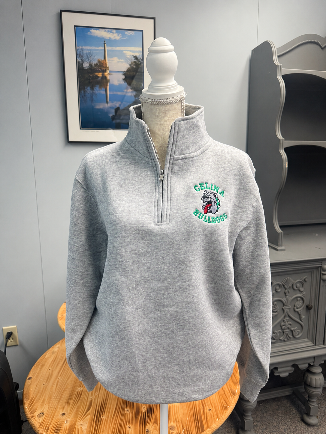 Celina Bulldog Embroidered Premium Quarter Zip