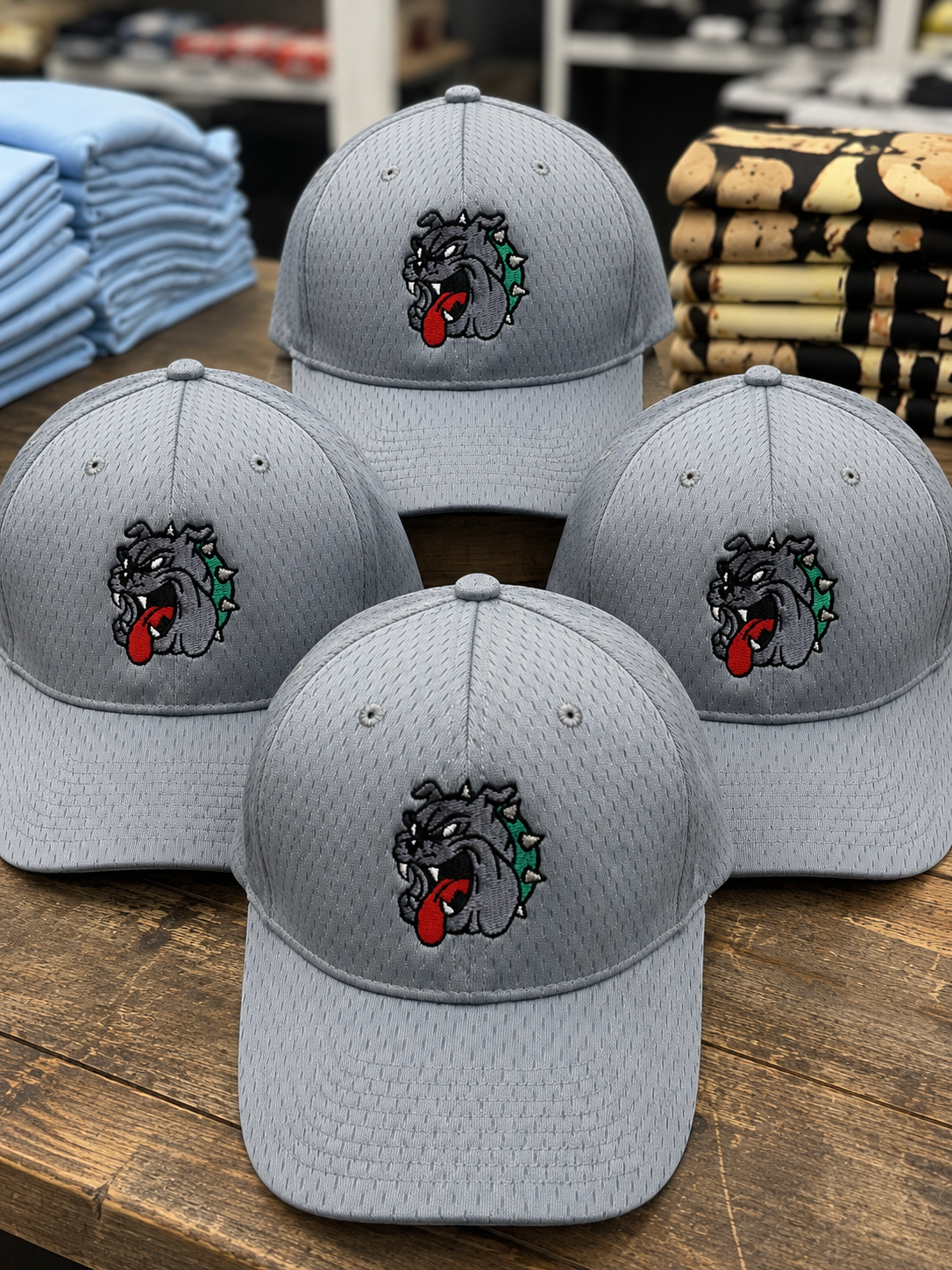Bulldog Embroidered Youth Pro Mesh Cap