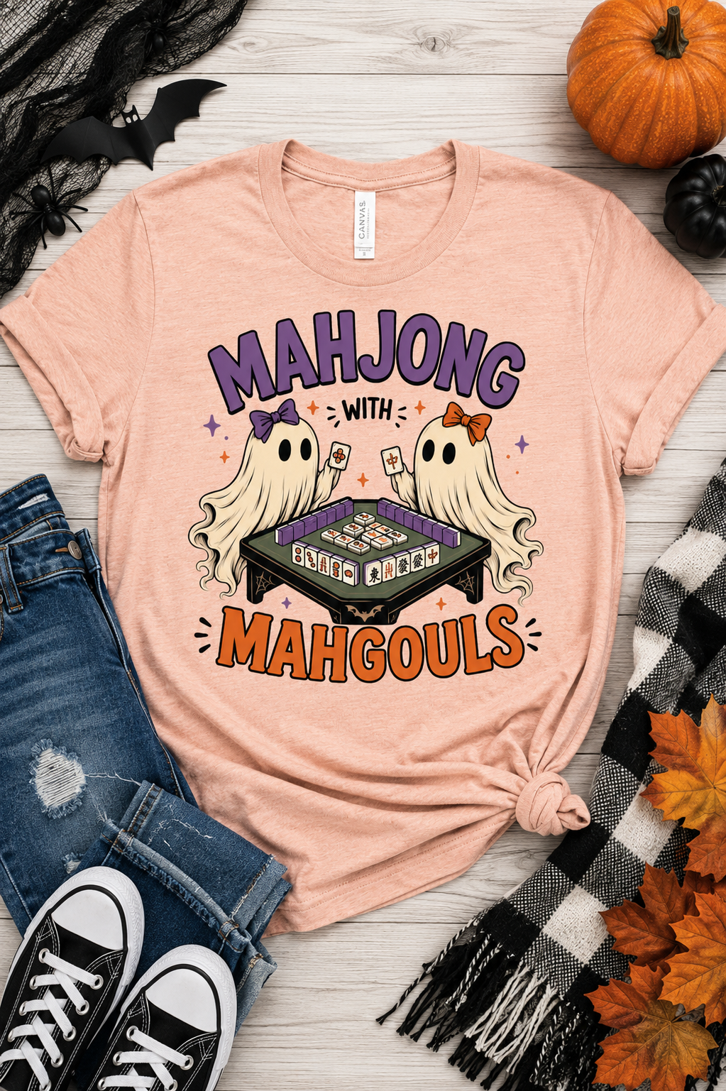 Mahjong MahGhouls Bella Canvas Graphic tee