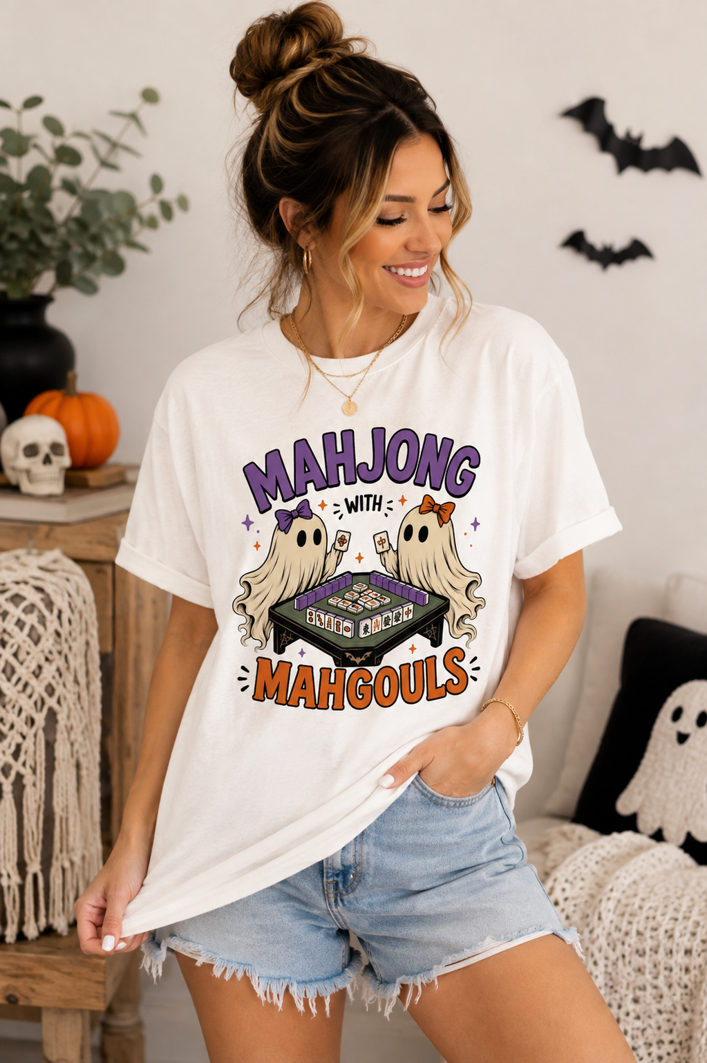 Mahjong MahGhouls Bella Canvas Graphic tee