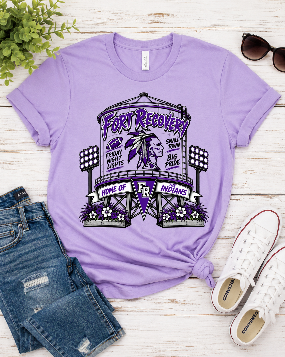 Fort Recovery Indians Water Tower Graphic Tee