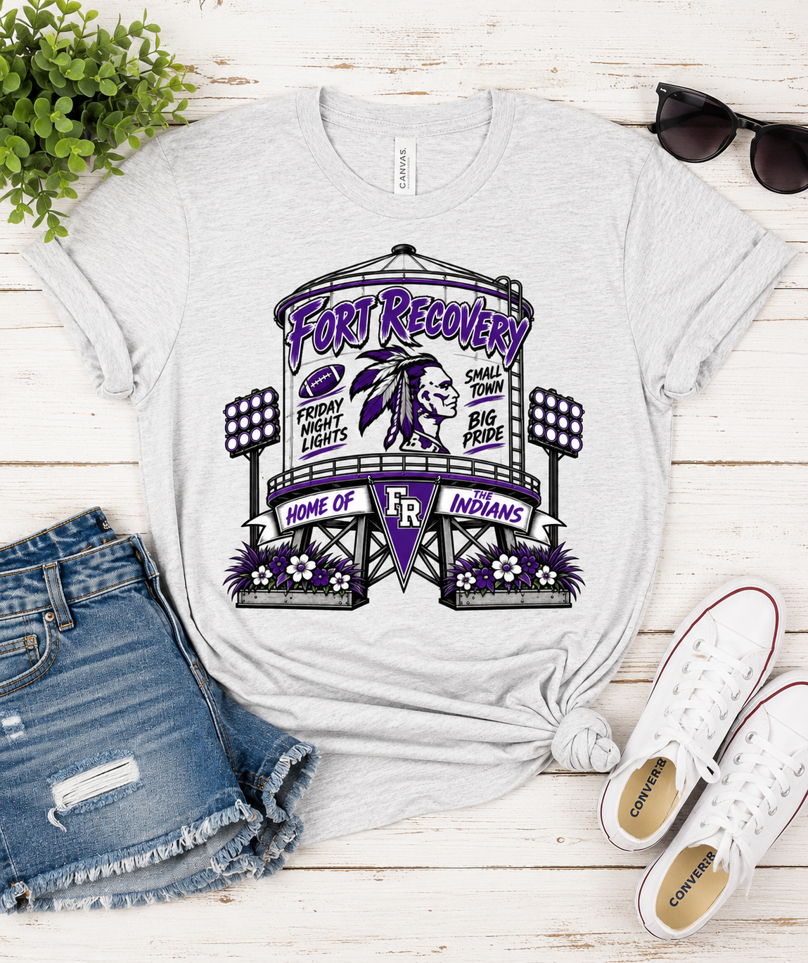 Fort Recovery Indians Water Tower Graphic Tee