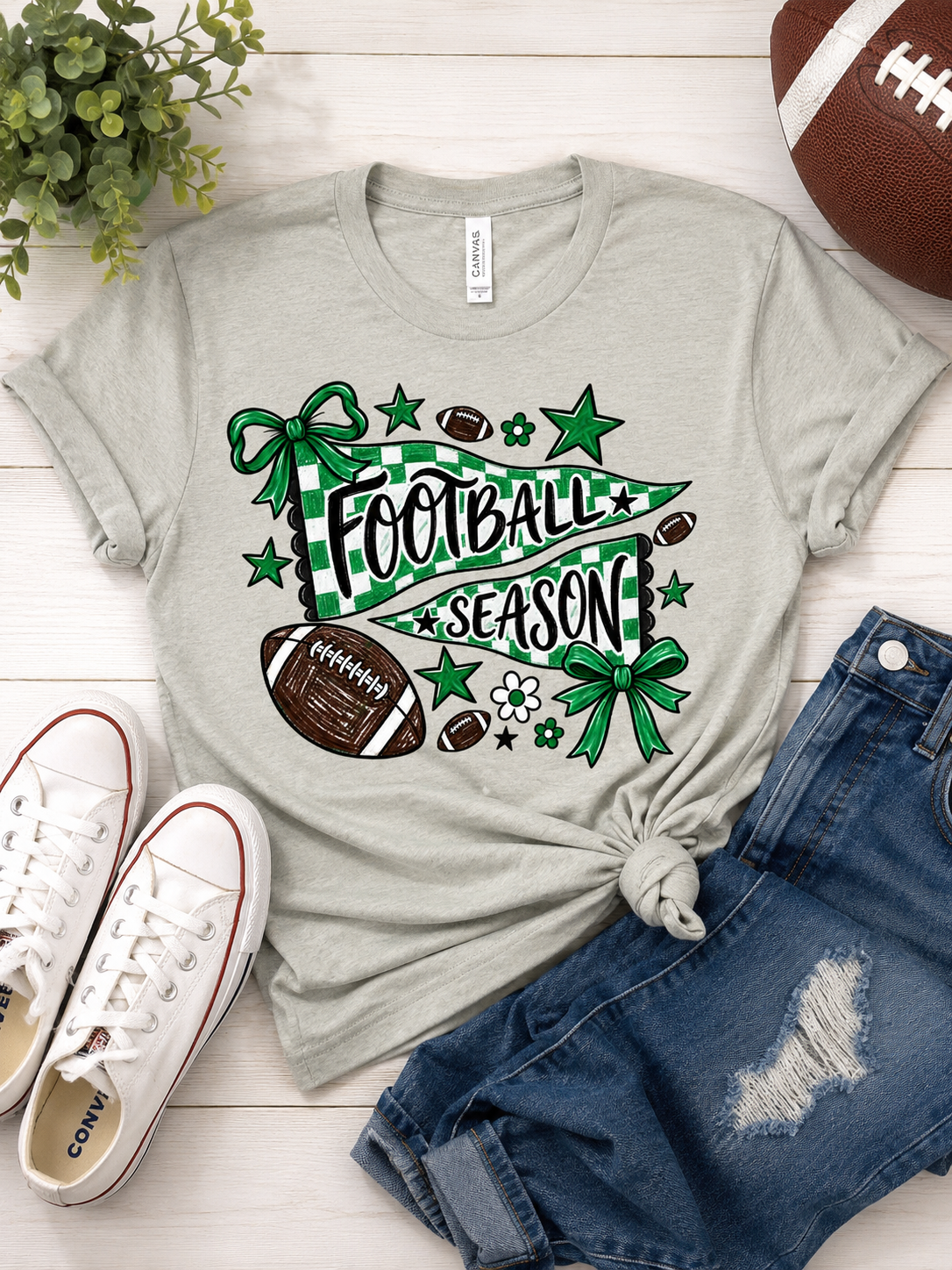 Football Season Bella Canvas Graphic Short Sleeve Tee