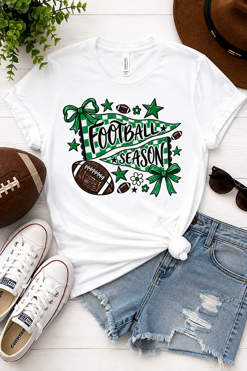 Football Season Bella Canvas Graphic Short Sleeve Tee