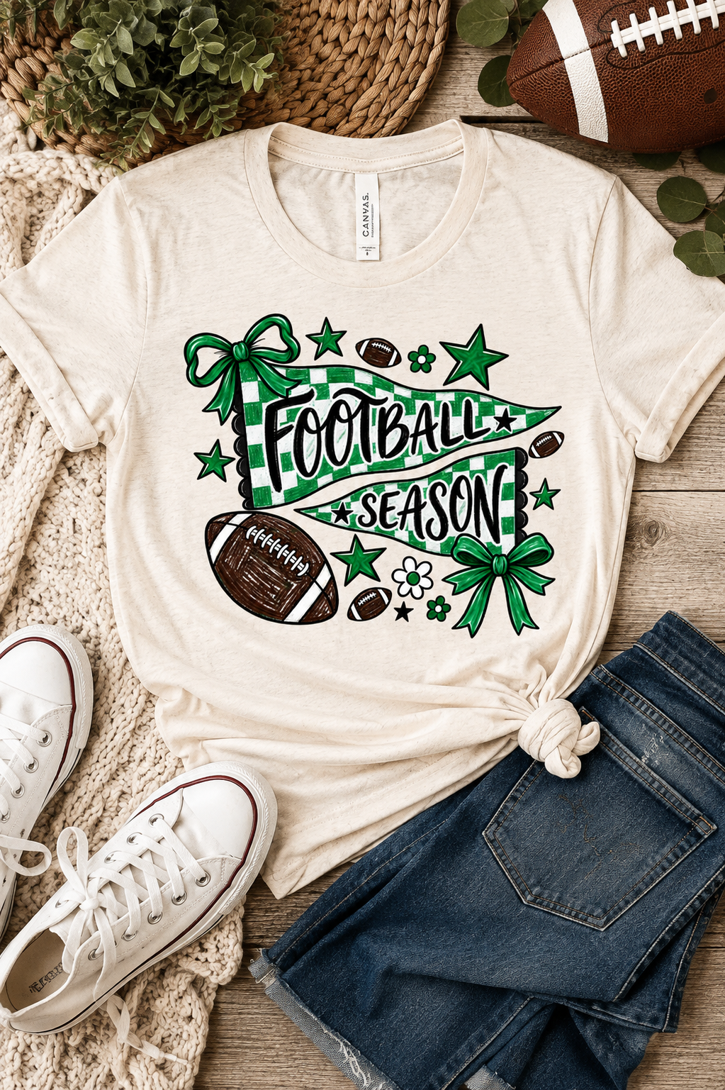 Football Season Bella Canvas Graphic Short Sleeve Tee
