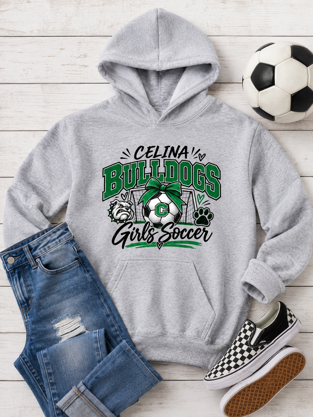 Adult/Youth Light Weight Bulldog Girls Soccer Sweatshirt