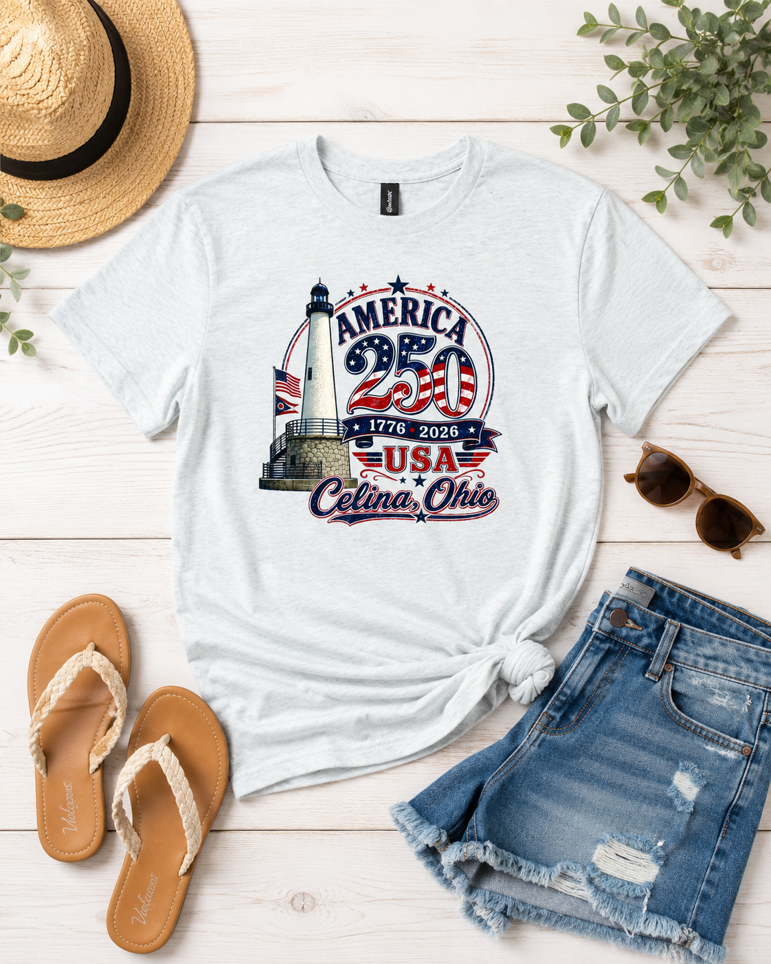 America 250 USA Celina, Ohio Gildan Graphic Tee