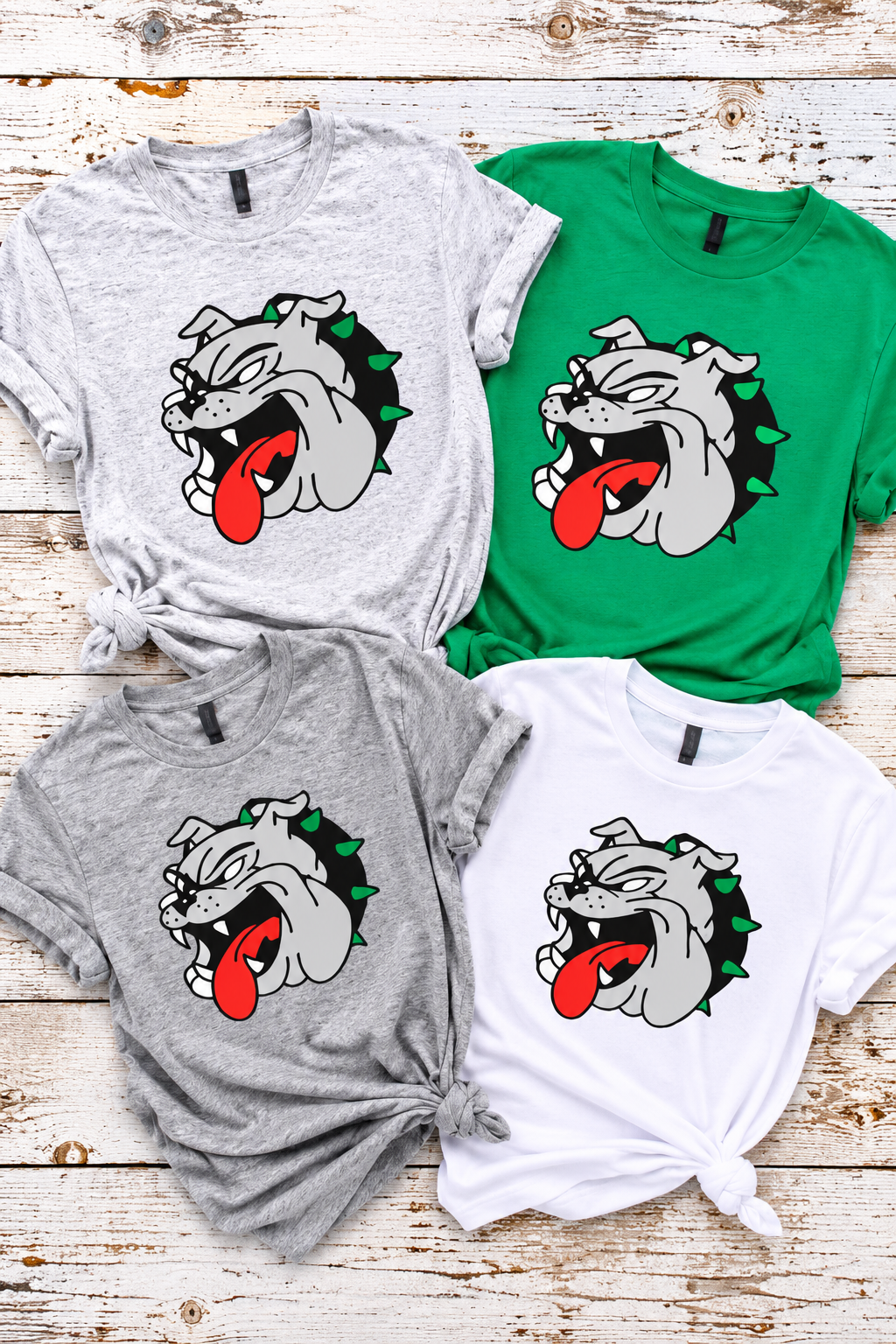 Bulldog Face Crewneck Tee Shirt