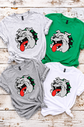 Bulldog Face Crewneck Tee Shirt