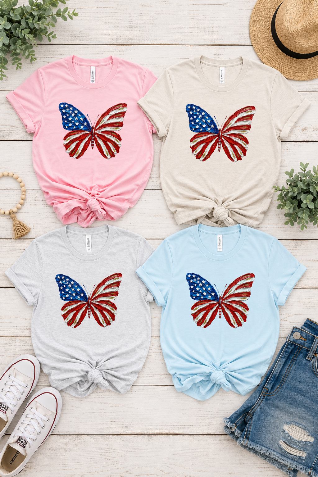 Patriotic Butterfly Graphic Tee