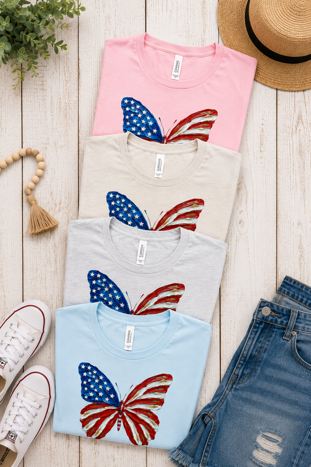 Patriotic Butterfly Graphic Tee
