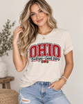 Ohio Buckeyes & Good Vibes Crewneck Tee Shirt