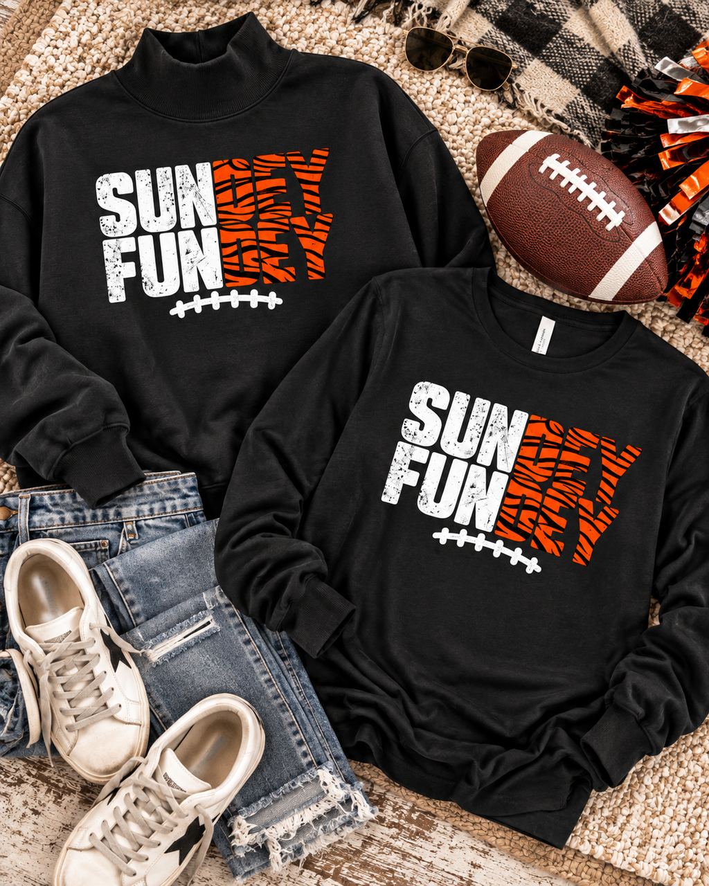 Sundey Fundey Graphic Print Long Sleeve Tee