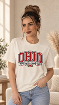 Ohio Buckeyes & Good Vibes Crewneck Tee Shirt