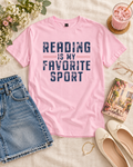 Reading Is My Favorite Sport Graphic Short Sleeve Tee