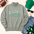Bulldogs Sports Graphic Print Mock Neck Sweatshirt