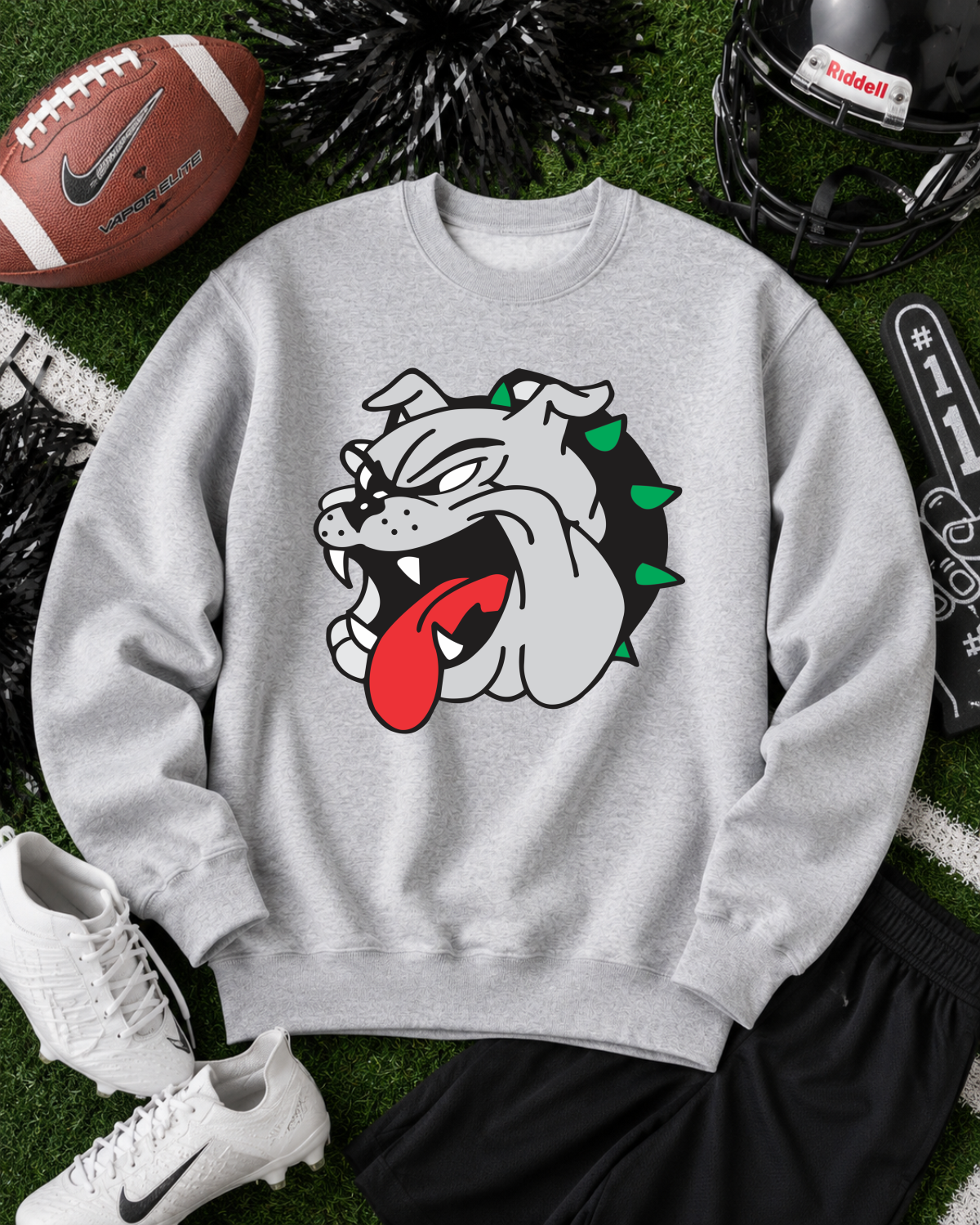 Bulldog Face Crewneck Sweatshirt