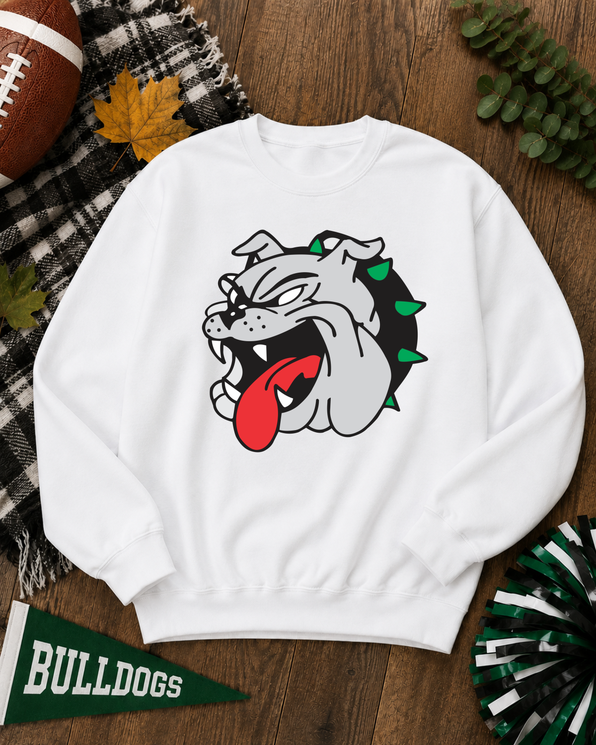 Bulldog Face Crewneck Sweatshirt
