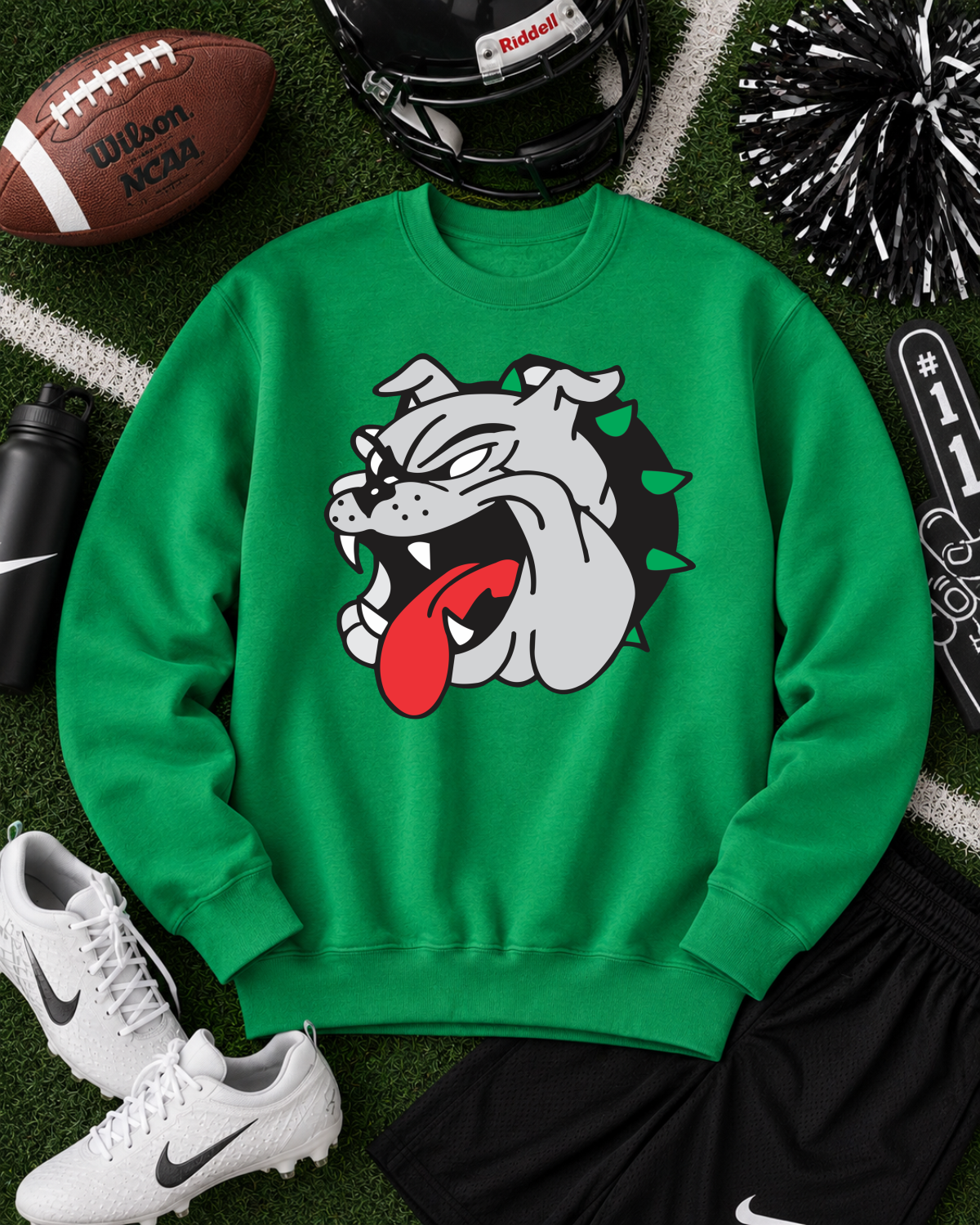 Bulldog Face Crewneck Sweatshirt