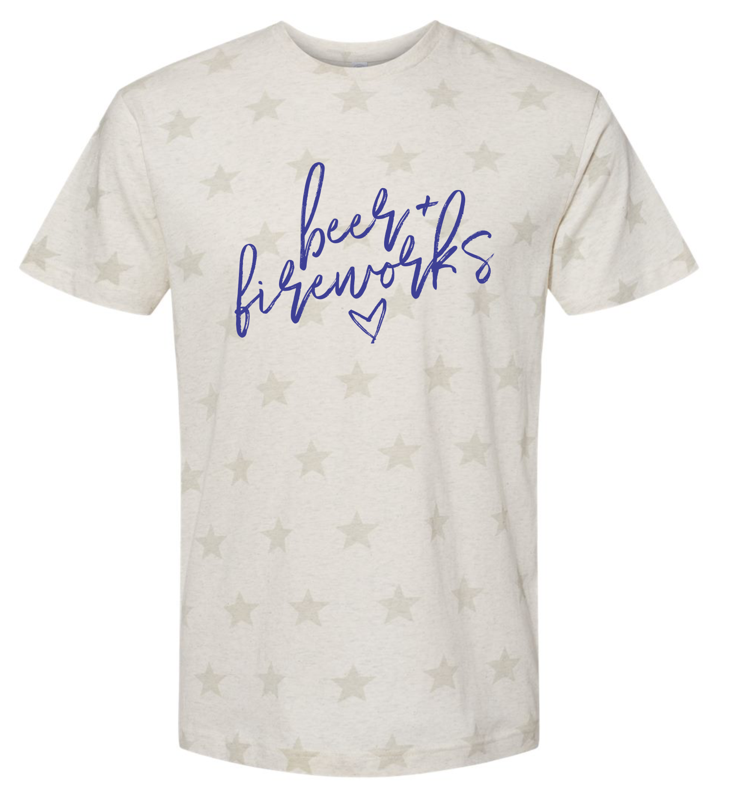 beer & fireworks stars graphic tee