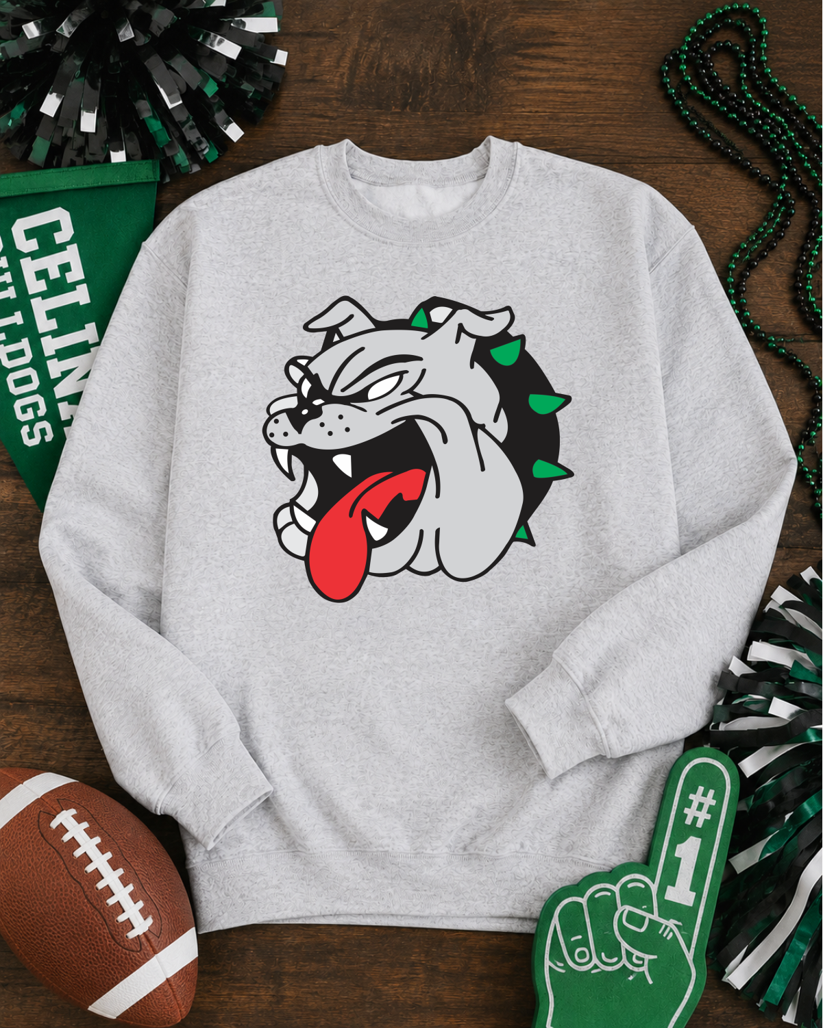Bulldog Face Crewneck Sweatshirt