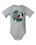 Bulldog Floral Short Sleeve Baby Onesie