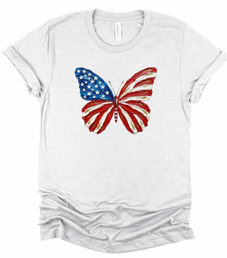 Patriotic Butterfly Graphic Tee