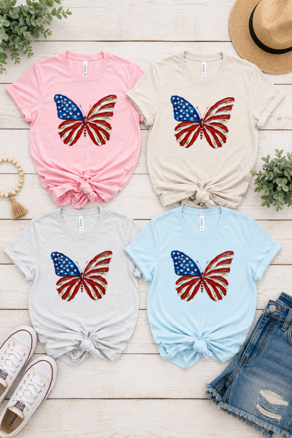 Patriotic Butterfly Graphic Tee