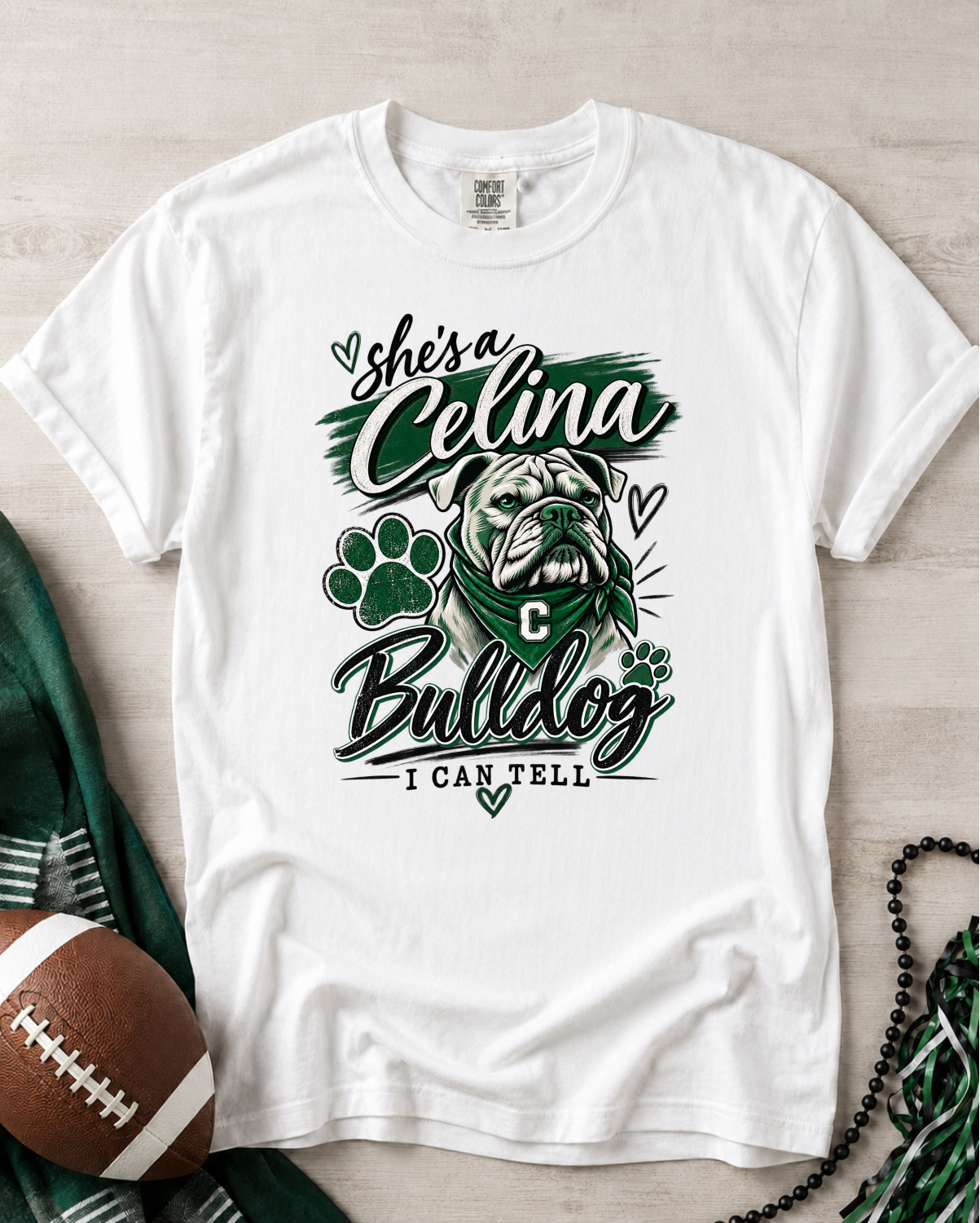 She’s a Celina Bulldog I Can Tell Comfort Color Tee