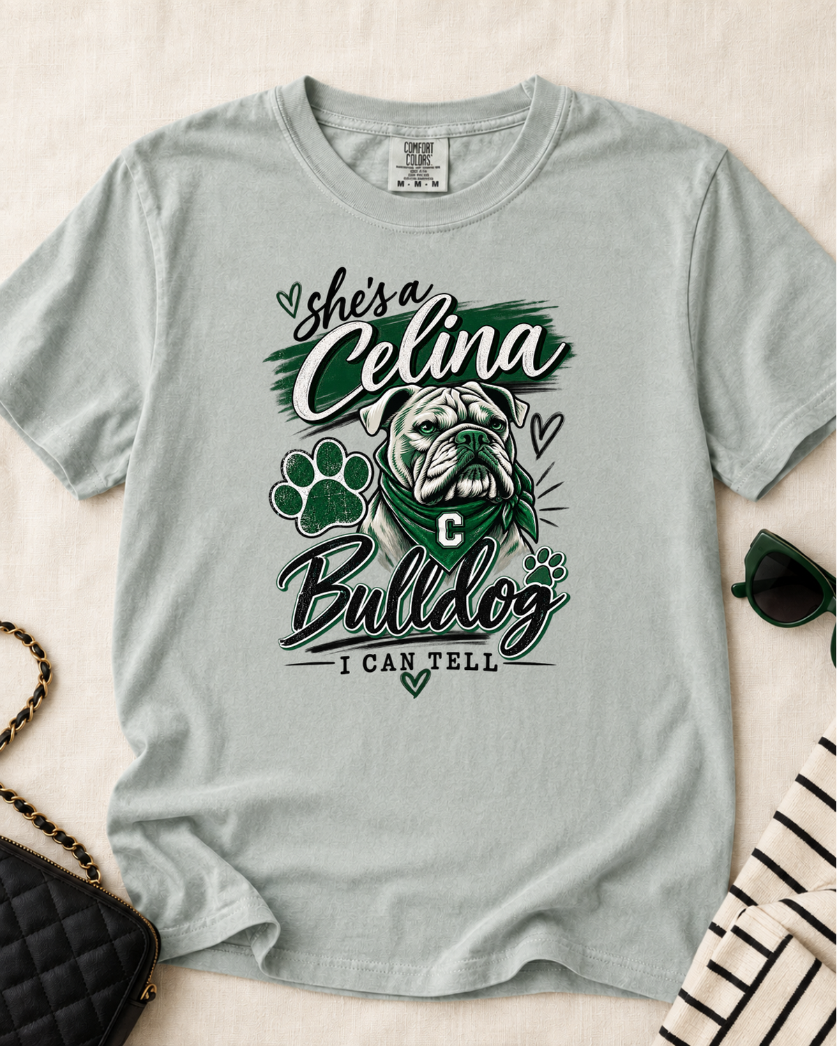 She’s a Celina Bulldog I Can Tell Comfort Color Tee