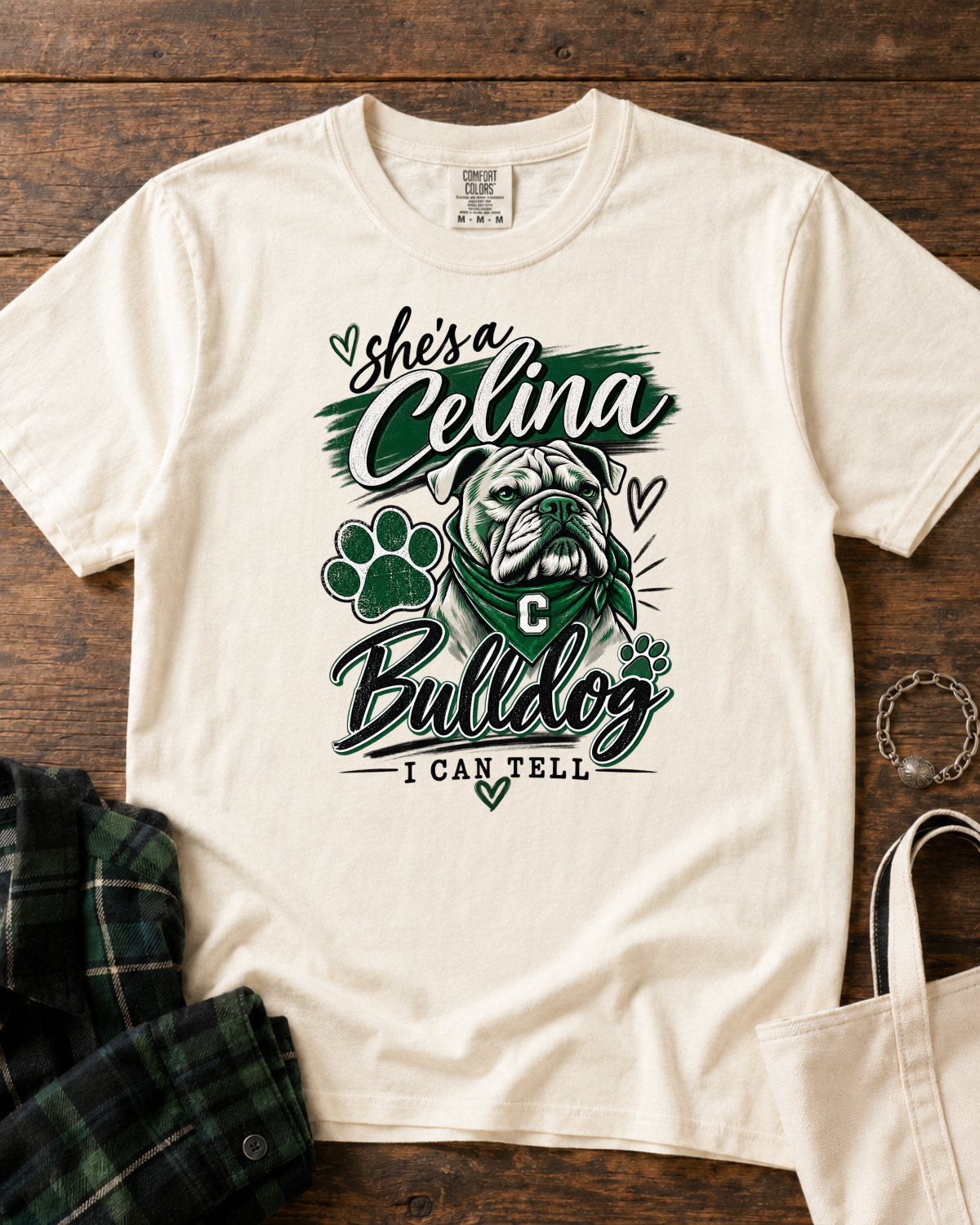 She’s a Celina Bulldog I Can Tell Comfort Color Tee