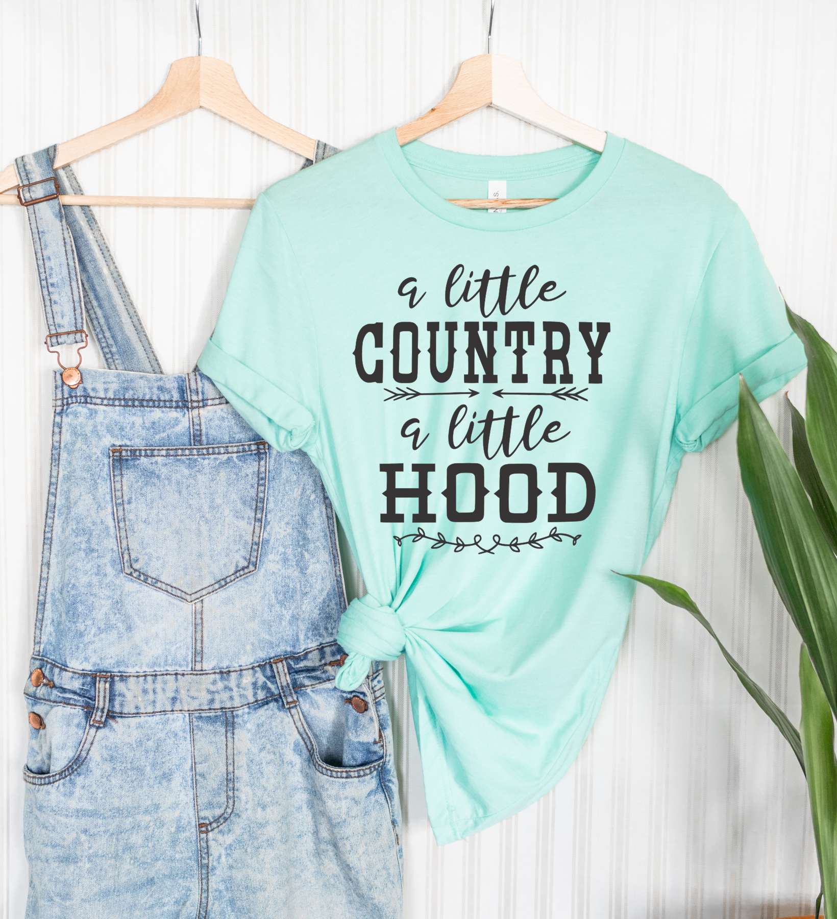 A Little Country A Little Hood Bella Canvas Graphic Tee