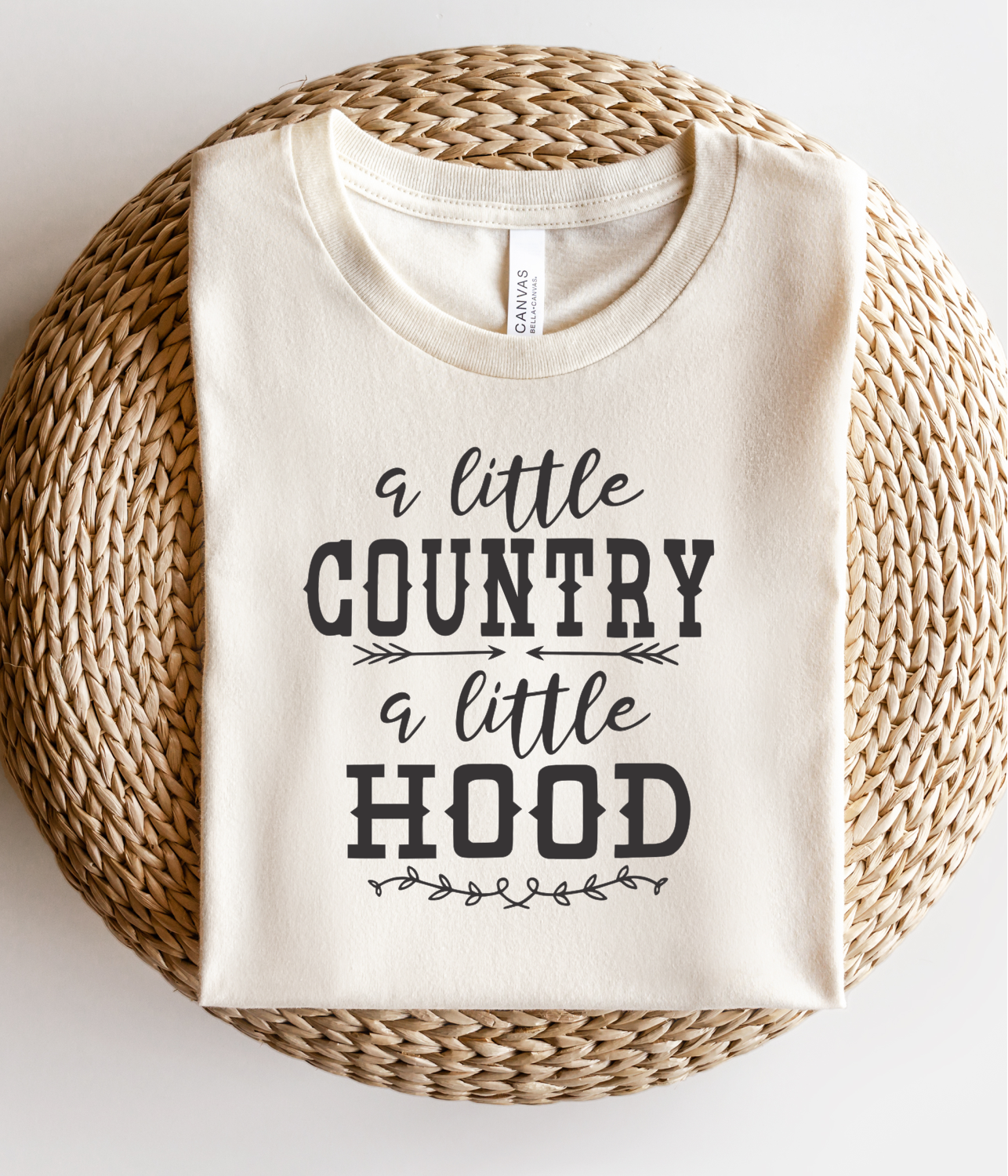A Little Country A Little Hood Bella Canvas Graphic Tee