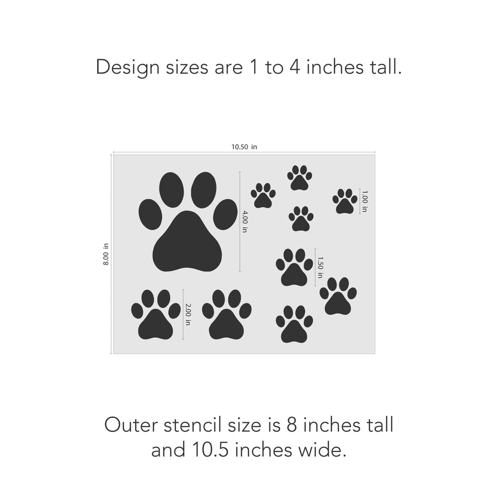 Paw Prints Stencil