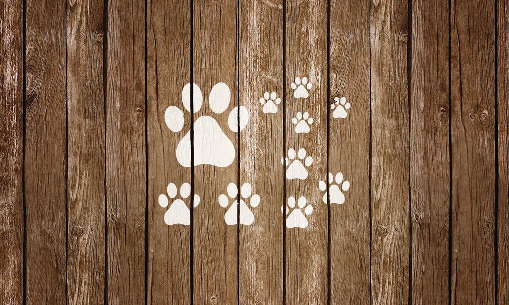 Paw Prints Stencil