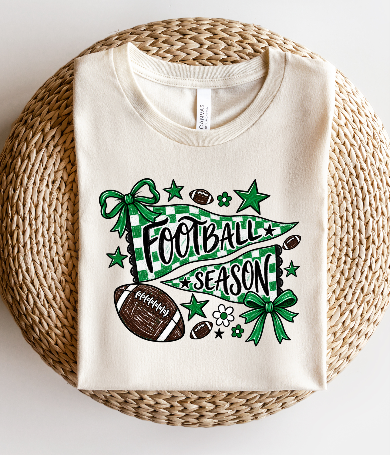 Football Season Bella Canvas Graphic Short Sleeve Tee