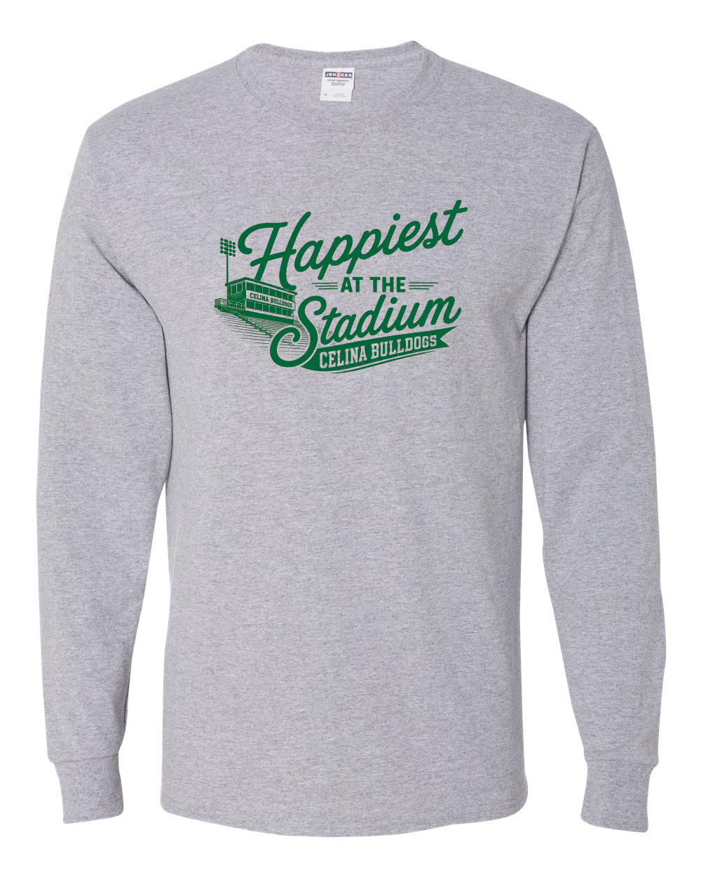 Happiest At the Stadium Crewneck Long Sleeve Tee Shirt