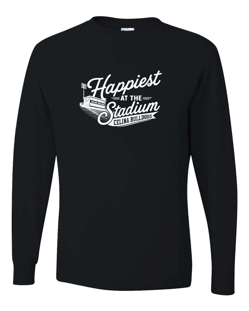 Happiest At the Stadium Crewneck Long Sleeve Tee Shirt