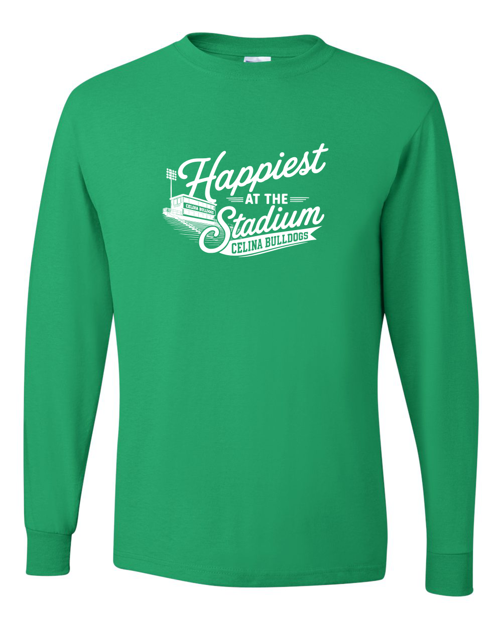 Happiest At the Stadium Crewneck Long Sleeve Tee Shirt