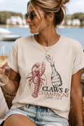 Claws & Champagne Lobster Club Bella Canvas Graphic Tee