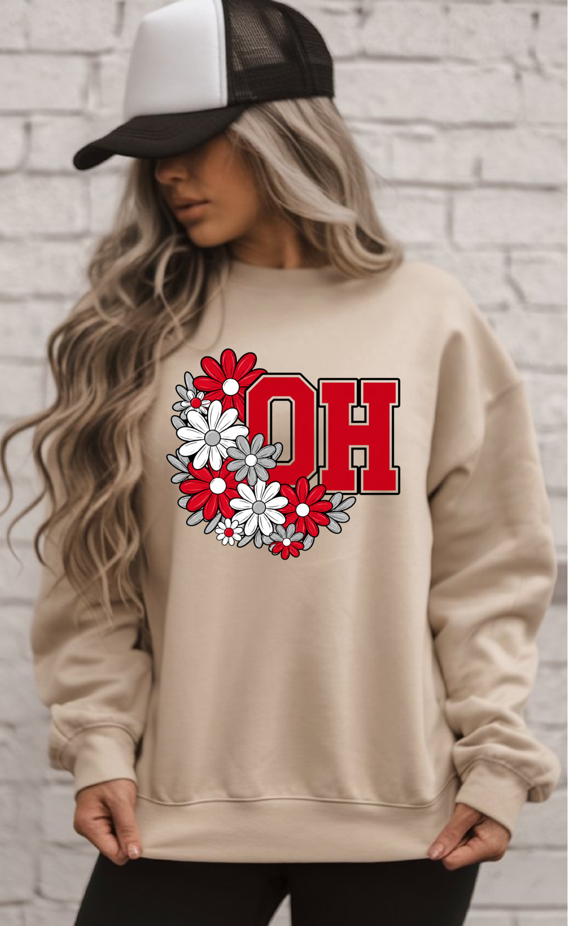 Ohio Floral Graphic Crewneck Sweatshirt